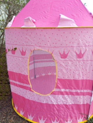 Namiot rozkładany do zabawy dla dzieci wys 135cm szer 105cm różowy