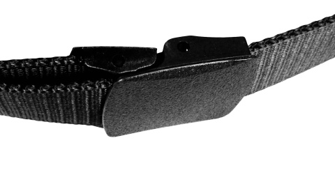 Nylonowy pasek męski 120 cm - czarny - szerokość 37 mm - wytrzymały i lekki