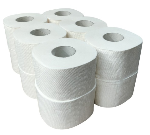 Papier toaletowy Jumbo 12szt zgrzewka 120m średnica 17cm rolki przemysłowe