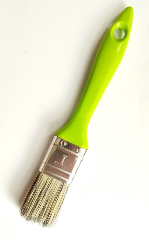 Pędzel płaski do lakieru do drewna z rączką polipropylenową szer 1 cal