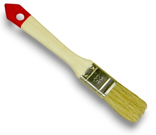 Pędzel płaski prosty szer 25 mm - włosie 40 mm - uniwersalny pędzel malarski do farb i lakierów