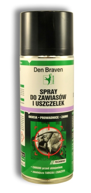 Spray uniwersalny silikonowy do uszczelek i zawiasów Den Braven 400 ml
