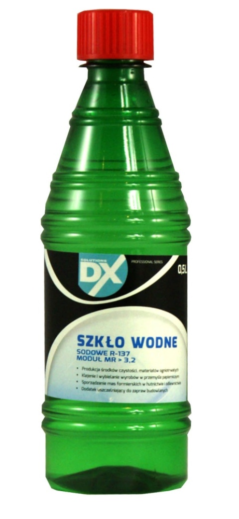 Szkło wodne sodowe DX 0,5L dodatek uszczelniający do zapraw betonu posadzek