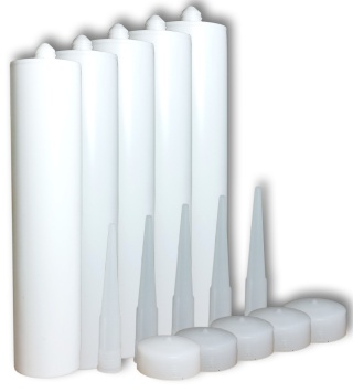 Zestaw do silikonu 5x Kartusz 5x Tłoczek 5x Aplikator - komplet 15 el.