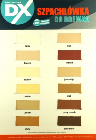 Szpachlówka do drewna DX - wypełnia ubytki, łatwa obróbka 200 g JESION