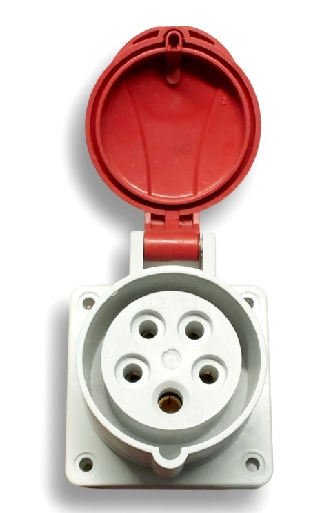 Gniazdo siłowe CEE 16A 5P 400V IP54 tablicowe proste SEZ IERN 1653