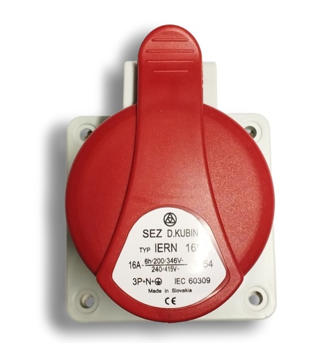 Gniazdo siłowe CEE 16A 5P 400V IP54 tablicowe proste SEZ IERN 1653