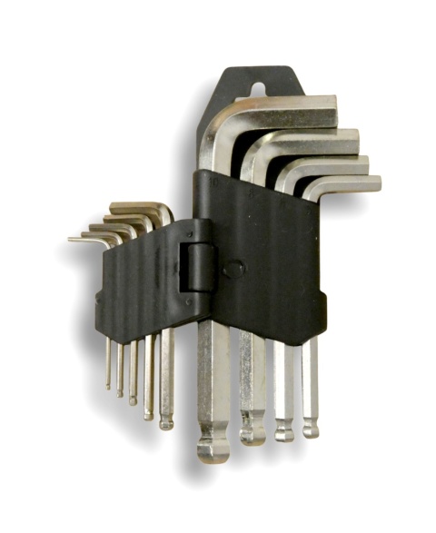 KLUCZE IMBUSOWE Z KULKĄ 1.5-10 MM CV 9 SZTUK dlugość 45-110mm