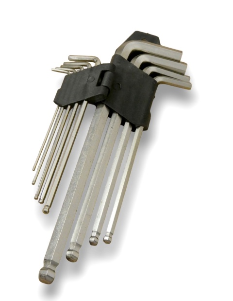 Klucze imbusowe z kulką BEAST 9el 1.5-10mm CrV zestaw długość 80-220mm