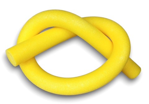 Makaron basenowy do nauki pływania 160cm średnica 6cm żółty