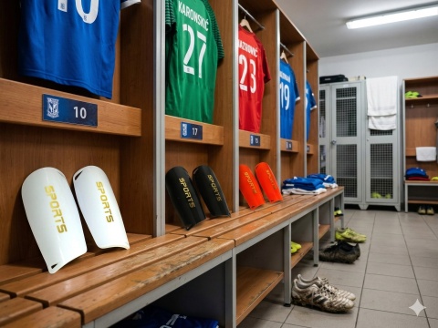 Ochraniacze piłkarskie SPORTS - lekkie, amortyzacja EVA 3 kolory M 16x7,5cm