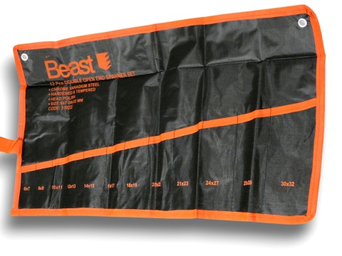 Płachta Organizer na klucze płaskie BEAST 12 kieszeni 6-32mm płachta 62x34