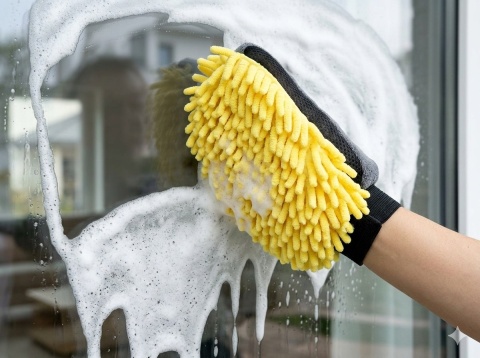 Rękawica Mikrofibra do Mycia Auta Felg Kurzu Mebli Okien Gruba Chłonna