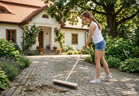 SZCZOTKA DRUCIANA DO SZOROWANIA DO KOSTKI MOCNA BEAST 50x6cm stalowy włos