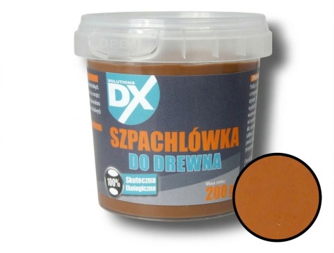 Szpachlówka do drewna DX wypełnia ubytki, łatwa obróbka 200 g JASNY ORZECH