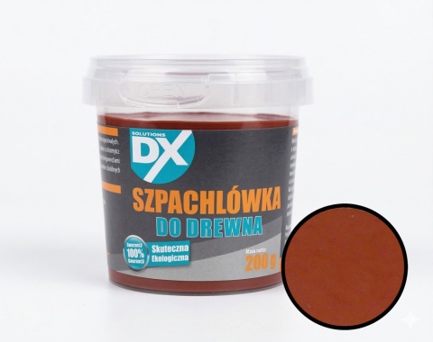 Szpachlówka do drewna DX - wypełnia ubytki, łatwa obróbka 200 g MAHOŃ