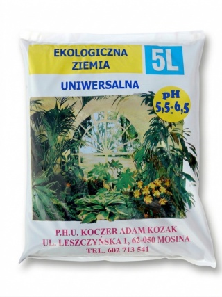 Ziemia Uniwersalna 5L Podłoże do Kwiatów Warzyw Roślin pH 5,5-6,5